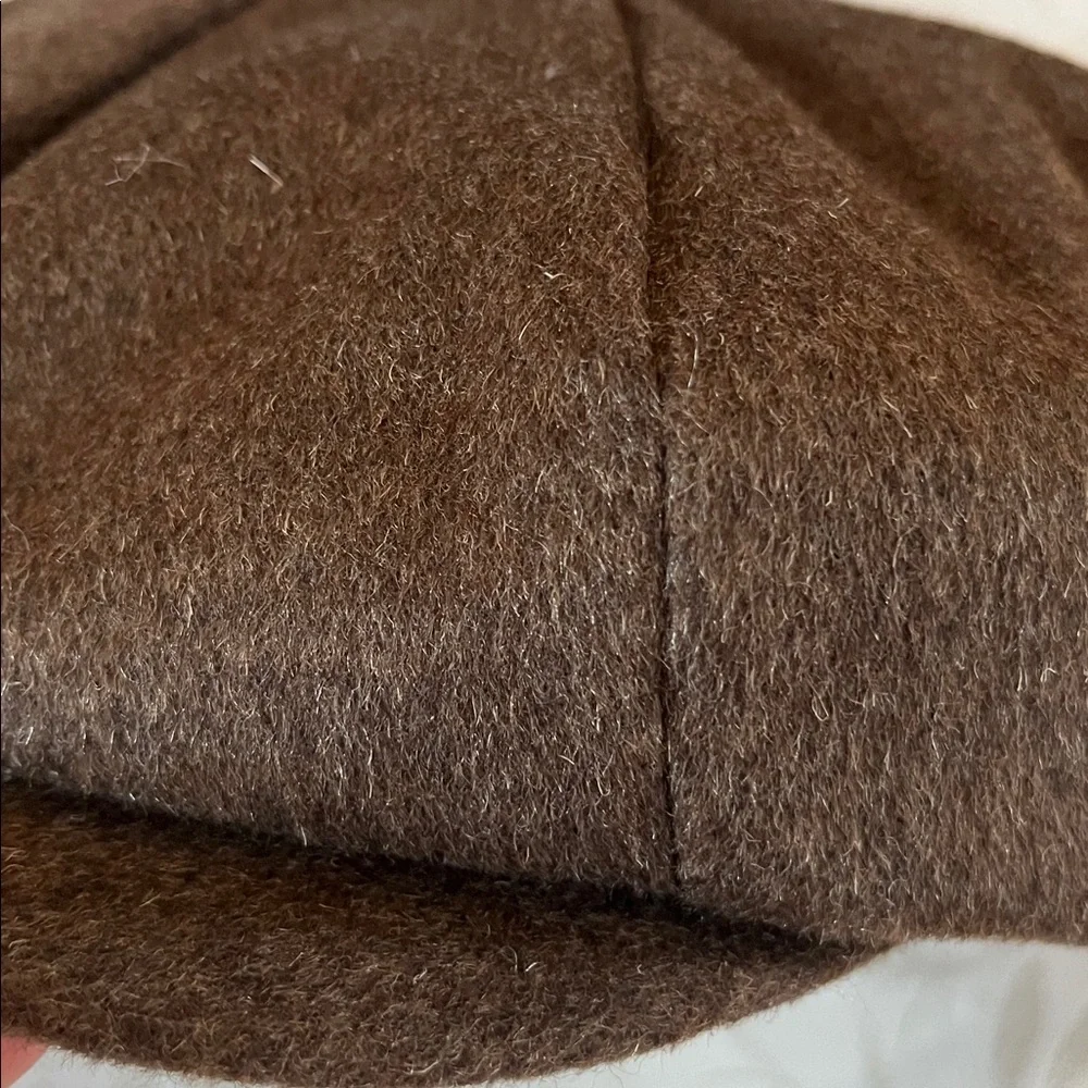 Stefeno Brown Cashmere newsboy cap size Medium - Picture 7 of 11
